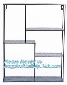 Metal Wire 3 Tier Wall Mounted Kitchen Fruit Produce Bin Rack / Bathroom Towel Baskets/File Organizer Rack, wire functio supplier