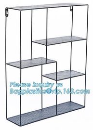 Metal Wire 3 Tier Wall Mounted Kitchen Fruit Produce Bin Rack / Bathroom Towel Baskets/File Organizer Rack, wire functio supplier