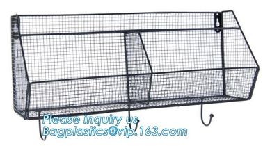 Different shapes metal wire mesh file baskets office supply baskets wholesale, magazine office document file holder shel supplier