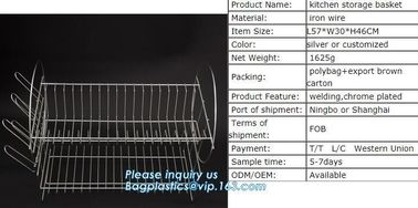 Manufacturer Simple Houseware Stackable 2 Tier Sliding Basket Drawer Organizer , Storage, Eco-friendly powder coated 2 t supplier