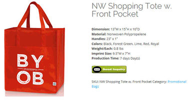 SHOPPING TOTE WITH FRONT POCKESinicline fashion custom high end activewear promotion shopping bag metallic non woven bag supplier