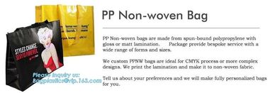 Custom Promotional Gift Foldable Printed Garment Cheap Tote Fabric Recyclable Non Woven Bag, bagplastics, bagease, pkg, supplier