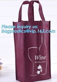 quality supplier durable non-woven Reusable Polypropylene non woven wine bag, Fashion fancy wine bag/insulated non woven supplier