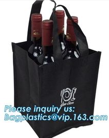 Recycle Durable Two Bottles Non Woven Wine Bag, customized high quality non woven fabric wine bottle bags, bagease, pac supplier