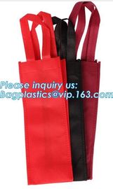 Custom printed non woven drawstring bag for wine, Custom Heavy Duty Non Woven 6 Bottles Carrier Packaging Divided Wine T supplier