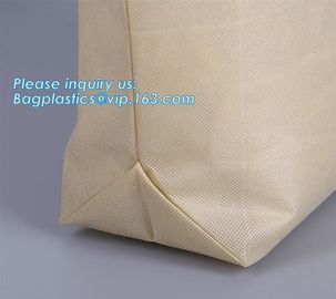 wholesale fashion 38*42*10cm 80gsm 100% pp non woven bag with handle, gusset and bottom, Promotional Cheap Customized Fo supplier
