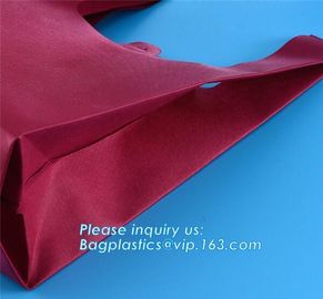 Custom print logo go supermarket foldable recyclable non woven bag, laminated recycled RPET non woven bag Rpet tote non supplier