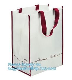 wholesale custom printed logo gift non woven bag/handle shipping bag for clothes and fashion, custom printing grocery to supplier