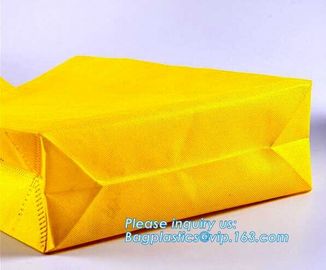 eco friendly non woven bag, Custom logo printed yellow non woven gift pouch drawstring non woven bag, BAGEASE, PAK, PKG supplier