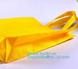 eco friendly non woven bag, Custom logo printed yellow non woven gift pouch drawstring non woven bag, BAGEASE, PAK, PKG supplier