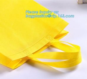 eco friendly non woven bag, Custom logo printed yellow non woven gift pouch drawstring non woven bag, BAGEASE, PAK, PKG supplier