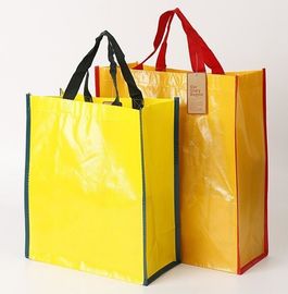 Wholesale high promotion laminated recyclable advertising logo pp printing grocery custom tote shopping non woven bag supplier