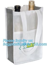 non woven wine tote bags, single bottle size, 6 bottle bag, 8 bottle bags, Big size Non woven bag 100 gsm, bagease pack supplier