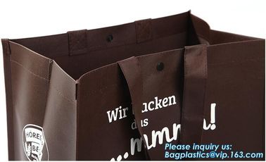 Promotional Recyclable Non Woven Bag, hot sealed non woven bag, cheap logo printed non woven shopping bag, bagplastics supplier