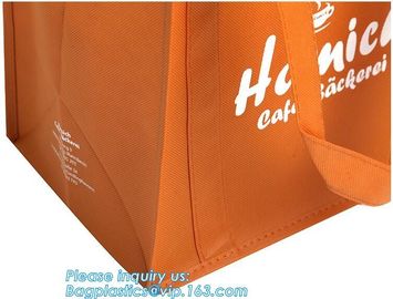 Promotional Recyclable Non Woven Bag, hot sealed non woven bag, cheap logo printed non woven shopping bag, bagplastics supplier