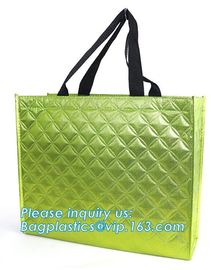Promotional custom printing shopping tote bag PP laminated foldable handle non woven bag, promotional shopping nylon non supplier