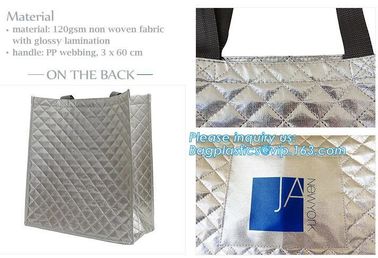 Wholesale factory custom fashion laminated non woven bag, Shopping printing fabric insulated foldable bag, custom pp non supplier