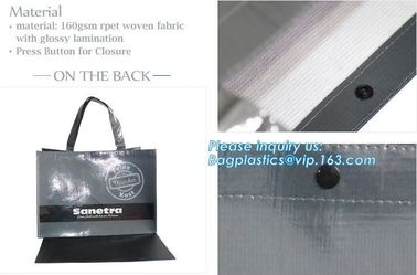 Wholesale factory custom fashion laminated non woven bag, Shopping printing fabric insulated foldable bag, custom pp non supplier