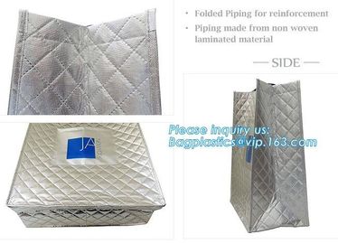 Wholesale factory custom fashion laminated non woven bag, Shopping printing fabric insulated foldable bag, custom pp non supplier