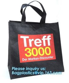 Promotional custom LOGO printed gift Laminated PP Non Woven Bag， Promotion china laminated insulated non woven bag folda supplier