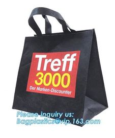 Promotional custom LOGO printed gift Laminated PP Non Woven Bag， Promotion china laminated insulated non woven bag folda supplier