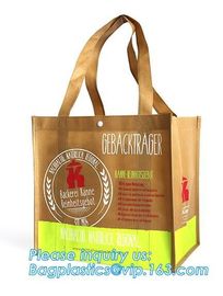 Promotional custom LOGO printed gift Laminated PP Non Woven Bag， Promotion china laminated insulated non woven bag folda supplier