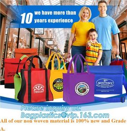 Advertisement high quality shopping bag, pp non woven bag, customized bopp laminated non woven bag with handle shopping supplier