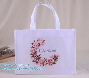 Hot Sale Promotional Tote Plastic Gift Shopping Non Woven Bag for Women, laminated non woven bag special supermarket sho supplier