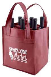 Custom Promotional wine shopping tote fabric polypropylene laminated non woven bag, Manufacturer of pp lamination non wo supplier