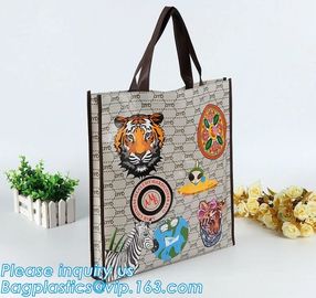 Gray punch non woven bag with bottom, punch style non woven material tote bag, china hot sell pp material non woven bag supplier