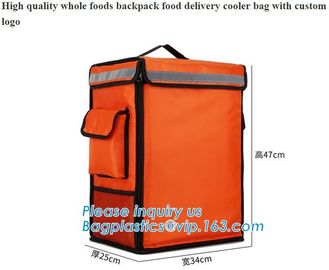 high quality whole foods backpack food delivery cooler bag with custom logo, rpet bag, thermal bag, food delivery packag supplier