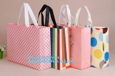 Factory price high quality fashion customize handle laminated non woven bag, heat seal die cut handle ultrasonic non wov supplier