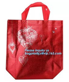 Chinese suppliers custom printed shopping portable hand non woven bag with print logo, 100% biodegradable laminated non supplier
