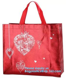 Chinese suppliers custom printed shopping portable hand non woven bag with print logo, 100% biodegradable laminated non supplier
