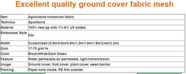 Quality ground cover fabrc mesh, non woven mesh, agriculture nonwoven fabric, 100% new pp with 1-6% UV added, fruit cove supplier