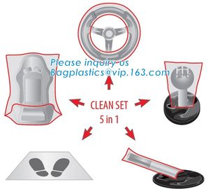 Protector set steering wheel gearstick airbrake seat cover foot mat Nylon seat cover Reusable seat cover car seats, LTD supplier