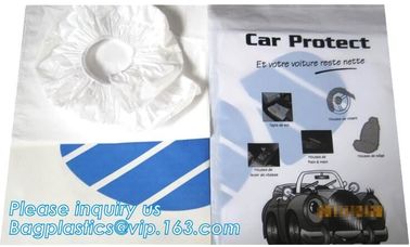 wheel cover bags, wheel bags, sacks,Auto Consumable Paint masking film Disposable car cover Tire bag 5 in 1 clean kits, supplier