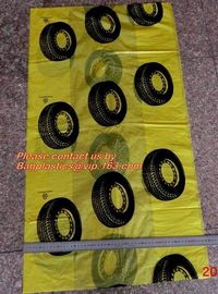 plastic tyre bag,large bag tire bags, disposable hdpe clear plastic pe tyre cover storage bags, printed flat bag PE Plas supplier