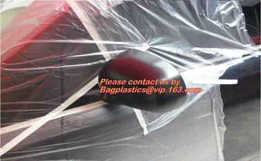 HDPE taped paint masker film, masking plastic film with tape, masking plastic film with tape in dispenser, Washi tapeS supplier