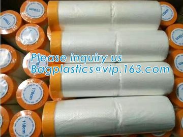 auto spraying paint single-pack pre-taped masking filmautomotive spray pre-taped masking film with best price, auto pa supplier