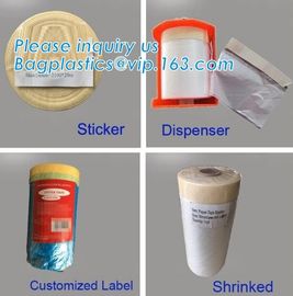 blue pre-tape masking film, environmental protection auto paint pre-tape masking film, plastic Taped masking film wit supplier