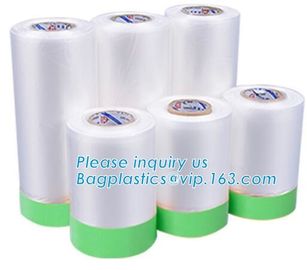 China supplier plastic PE disposable table cloth cover,  Drop film roll with high temperature resistance masking, tape supplier