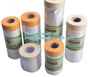 China supplier plastic PE disposable table cloth cover,  Drop film roll with high temperature resistance masking, tape supplier