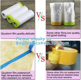 4m*5m plastic cover sheet for furniture, Taped clear HDPE plastic masking film, Plastic car paint plastic cover tape ma supplier