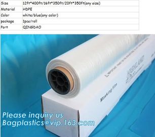 Tape plastic auto paint masking protection film for cars,painting plastic masking protective film for cars, auto paint pol supplier