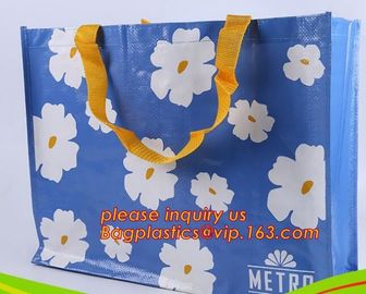 Recycle Ecological Custom Food Packing Ultrasonic polyprolylene Woven Tote Bags, handles promotional shopping bags avail supplier