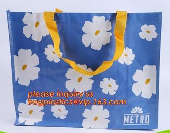 Recycle Ecological Custom Food Packing Ultrasonic polyprolylene Woven Tote Bags, handles promotional shopping bags avail supplier