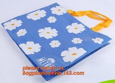 Recycle Ecological Custom Food Packing Ultrasonic polyprolylene Woven Tote Bags, handles promotional shopping bags avail supplier