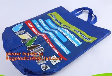 Wholesale Custom Printed Eco Friendly Recycle Reusable PP Laminated Non Woven Tote Shopping Bags, Pp Woven Tote Bag for supplier