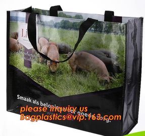 Wholesale eco reusable pp woven shopping bag with logo design,100% recyclable Ecological large capacity Durable fabric supplier